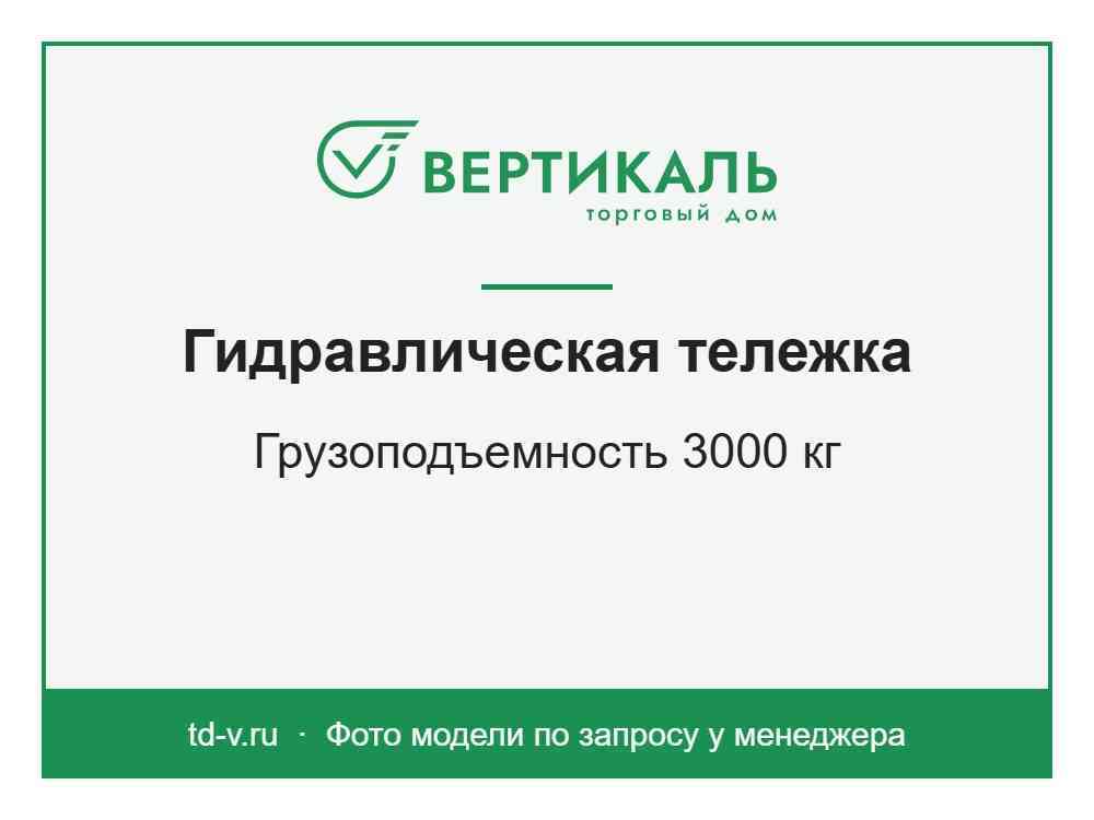 Гидравлическая тележка AC-3000, 3000 кг - КУПИТЬ ТД Вертикаль фото1